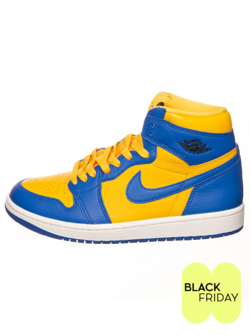 Air Jordan Leren sneakers ''1 Retro High'' geel/blauw