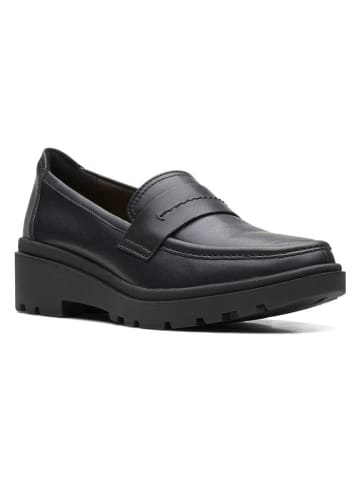 Clarks Leder-Mokassins "Calla Ease" in Schwarz
