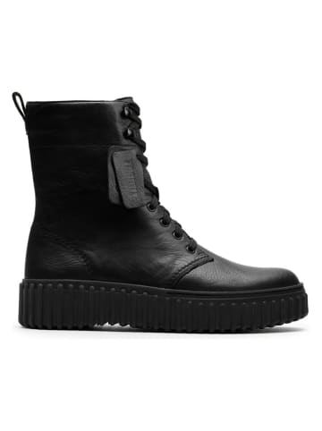 Clarks Skórzane botki w kolorze czarnym