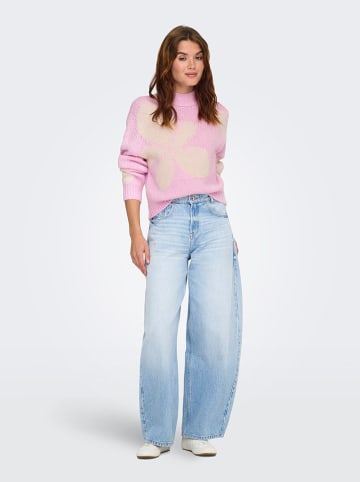 JDY Pullover "Kilian" in Rosa/ Creme