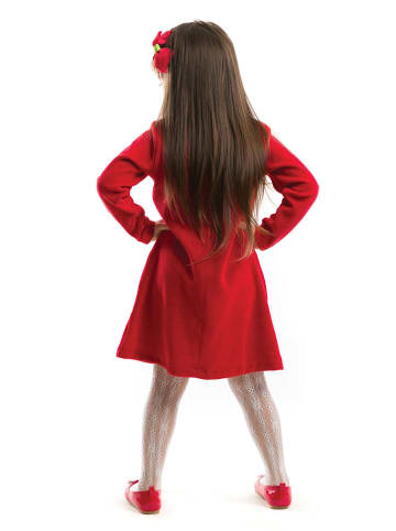 Denokids Sukienka "Twin Deers" w kolorze czerwonym