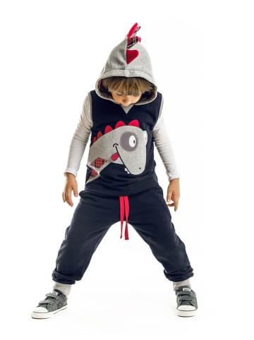 Denokids 2tlg. Outfit "Dino" in Dunkelblau/ Grau