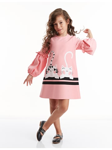 Denokids Sukienka "Cute Friends" w kolorze jasnoróżowym