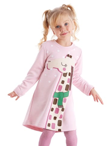 Denokids Sukienka "Giraffe" w kolorze jasnoróżowym