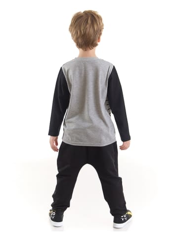 Denokids 2-częściowy zestaw "Naughty Monster" w kolorze szaro-czarnym