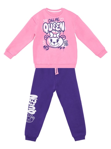 Denokids 2tlg. Outfit "Queen Bear" in Rosa/ Lila