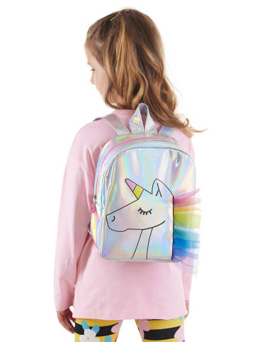 Denokids Rucksack "Unicorn Hologram" in Silver - (B)22x (H)26x (T)11cm