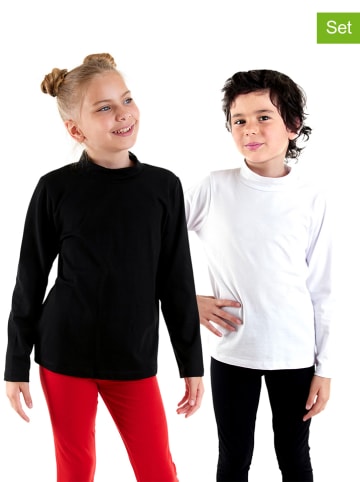 Denokids Koszulki (2 szt.) w kolorze biało-czarnym