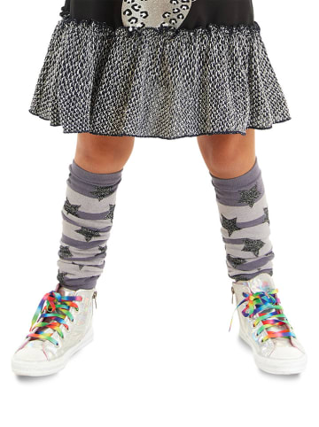 Denokids Ocieplacze nóg "Striped" w kolorze szarym