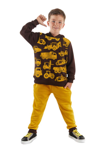 Denokids 2-częściowy zestaw "Construction Tools" w kolorze żółto-brązowym