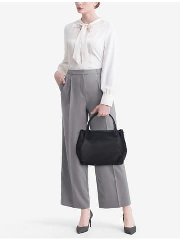 Lia Biassoni Skórzana torebka "Taro" w kolorze czarnym - 28 x 25 x 18 cm