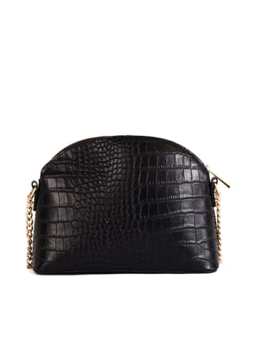 Lia Biassoni Skórzana torebka "Anfora" w kolorze czarnym - 23 x 18 x 8 cm