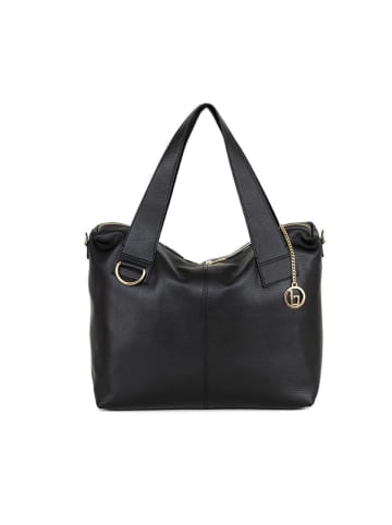 Lia Biassoni Skórzany shopper bag "Calabritto" w kolorze czarnym - 37 x 29 x 12 cm