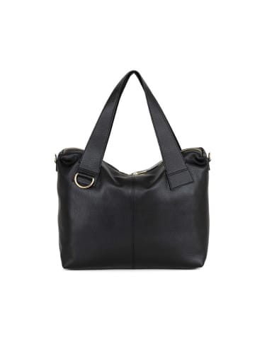 Lia Biassoni Skórzany shopper bag "Calabritto" w kolorze czarnym - 37 x 29 x 12 cm