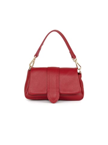 Lia Biassoni Leder-Henkeltasche "Forgialle" in Rot - (B)20 x (H)11 x (T)6 cm