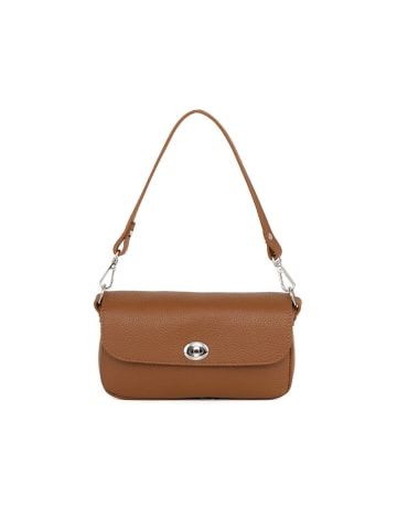 Lia Biassoni Skórzana torebka "Danerba" w kolorze karmelowym - 21 x 12 x 6 cm