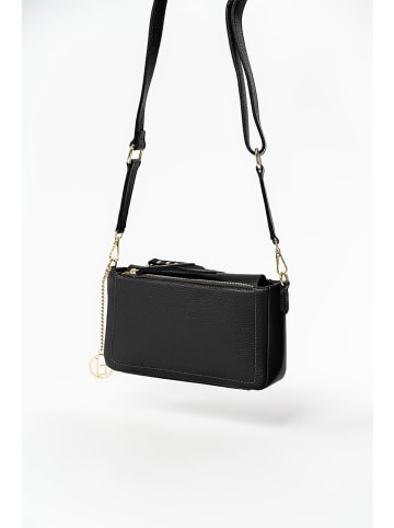Lia Biassoni Skórzana torebka "Dardagna" w kolorze czarnym - 26 x 14 x 6 cm