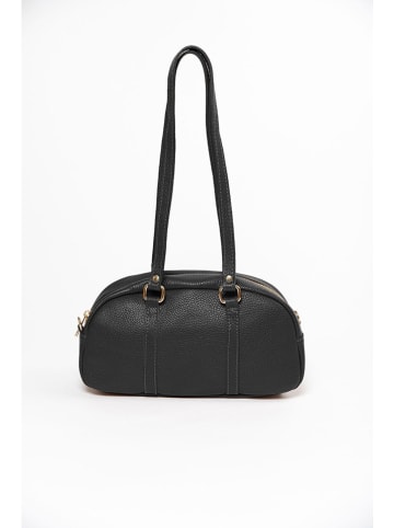 Lia Biassoni Skórzana torebka "Dollaro" w kolorze czarnym - 28 x 15 x 8 cm