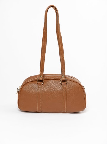 Lia Biassoni Skórzana torebka "Cavalese" w kolorze karmelowym - 28 x 15 x 8 cm