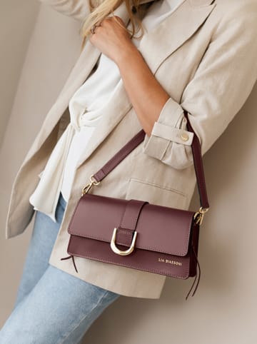 Lia Biassoni Skórzana torebka "Saraceno" w kolorze brązowym - 27 x 14 x 6 cm