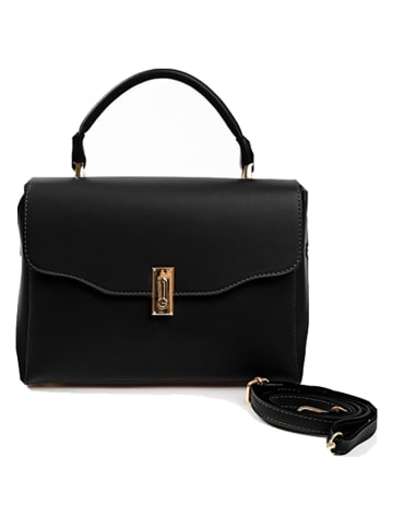 Lia Biassoni Leder-Henkeltasche in Schwarz - (B)29 x (H)29 x (T)12 cm