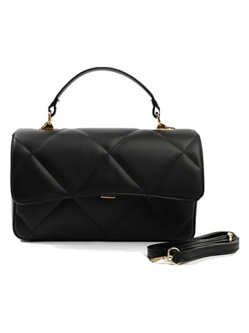 Lia Biassoni Leder-Henkeltasche "Sauvage" in Schwarz - (B)28 x (H)18 x (T)8 cm