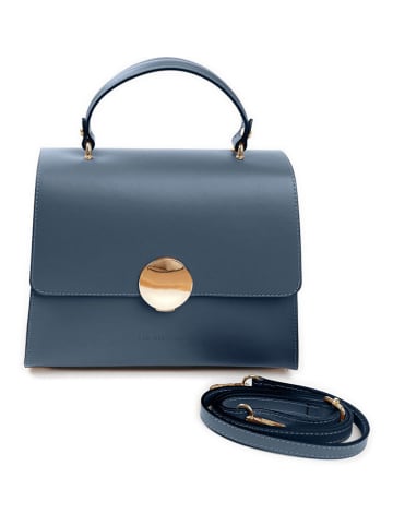 Lia Biassoni Leren handtas "Ensa" donkerblauw - (B)26 x (H)22 x (D)12 cm