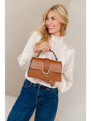 Lia Biassoni Leder-Henkeltasche in Hellbraun - (B)25 x (H)16 x (T)8 cm