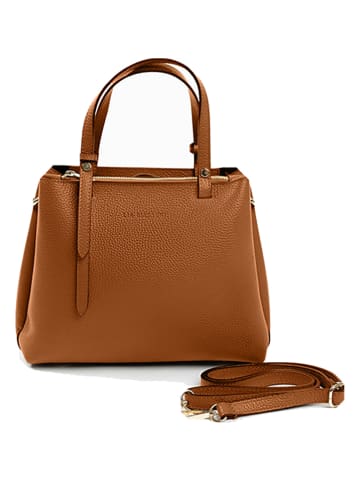Lia Biassoni Leder-Henkeltasche in Hellbraun - (B)28 x (H)21 x (T)15 cm