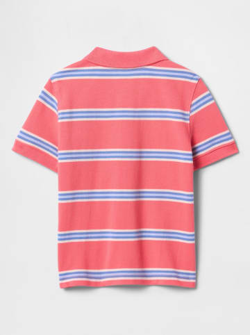 GAP Poloshirt rood/wit/lichtblauw