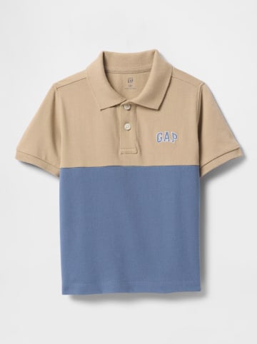 GAP Poloshirt in Beige/ Blau