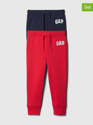 GAP 2-delige set: sweatbroeken donkerblauw/rood