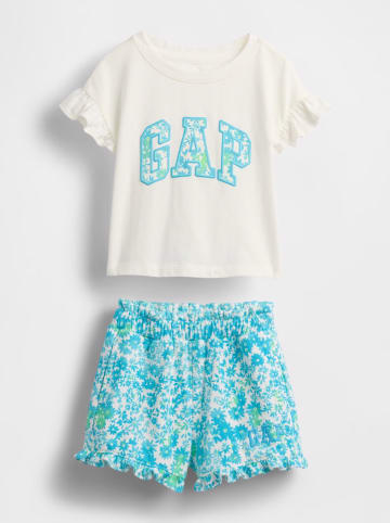 GAP 2tlg. Outfit in Weiß/ Hellblau/ Grün