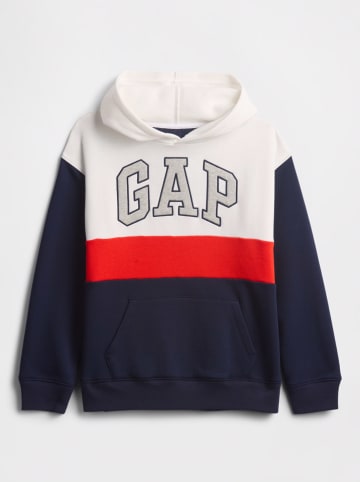GAP Hoodie in Dunkelblau/ Weiß/ Rot