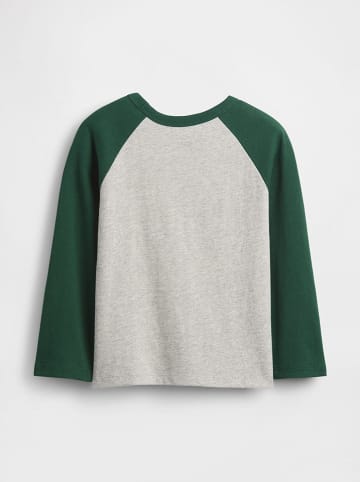 GAP Longsleeve in Grau/ Grün
