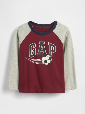 GAP Longsleeve rood/grijs