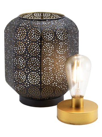 Securit Decoratieve ledlamp "Marrakech" zwart/goudkleurig - (H)18 x Ø 15 cm