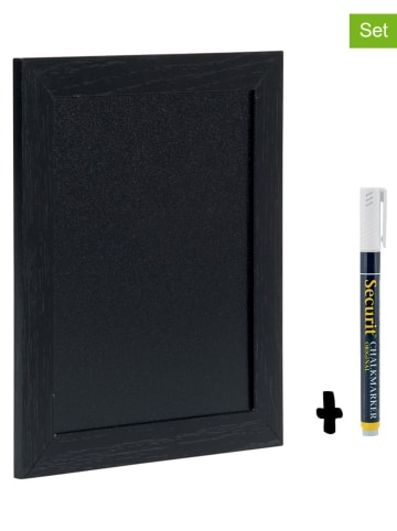 Securit 2tlg. Set: Wandtafel und Kreidestift - (B)24 x (H)20 x (T)1 cm