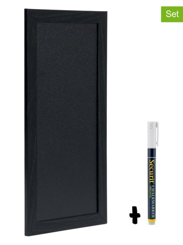 Securit 2tlg. Set: Wandtafel und Kreidestift - (B)40 x (H)20 x (T)1 cm