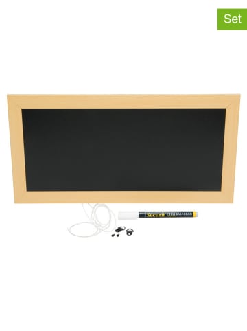 Securit 2tlg. Set: Wandtafel und Kreidestift - (B)20 x (H)40 x (T)1 cm