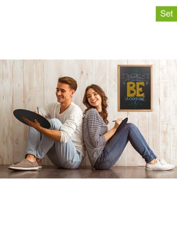 Securit 2tlg. Set: Wandtafel und Kreidestift - (B)60 x (H)40 x (T)1 cm