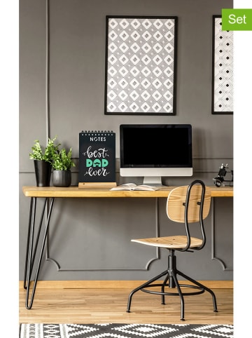 Securit 3tlg. Set: Wandtafel und 2 Kreidestifte - (B)60 x (H)40 x (T)1 cm