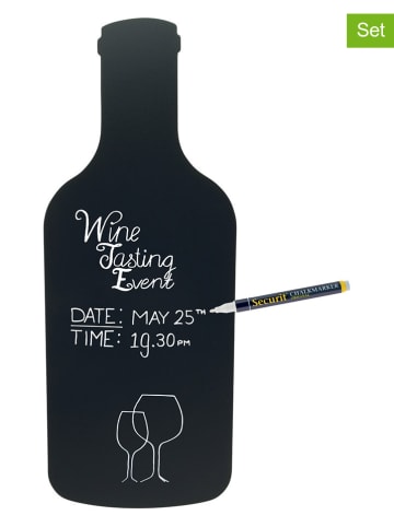 Securit 2-delige set: schoolbord "Bottle" en krijtstift - (B)44,5 x (H)49,7 x (D)0,30 cm