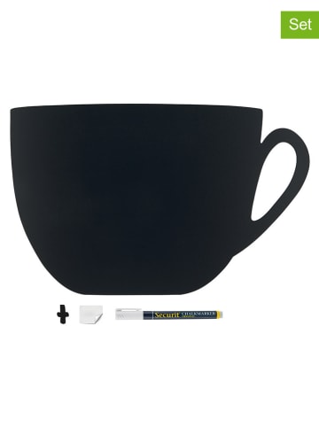 Securit 2tlg. Set: Wandtafel "Cup" und Kreidemarker - (B)28 x (H)44,5 x (T)0,30 cm