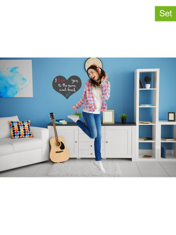 Securit 2tlg. Set: Wandtafel "Heart" und Kreidemarker - (B)36 x (H)30 x (T)0,30 cm