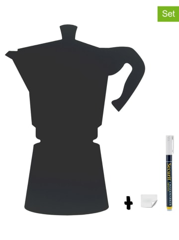 Securit 2tlg. Set: Wandtafel "Moka" und Kreidemarker - (B)29 x (H)39 x (T)0,30 cm