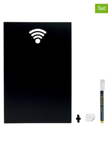 Securit 2tlg. Set: Wandtafel "Wifi" und Kreidemarker - (B)25 x (H)38 x (T)0,30 cm