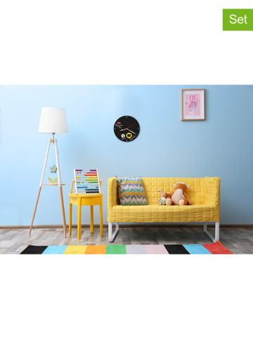 Securit 2tlg. Set: Wandtafel "Clock" und Kreidemarker - (B)27 x (H)27 x (T)2,5 cm