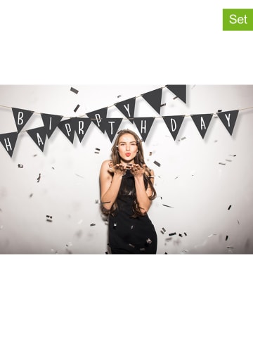 Securit 16tlg. Set: Wandtafeln "Flags", Kreidemarker und Schnur