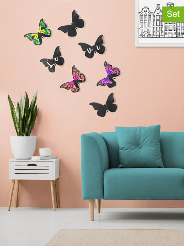 Securit 8tlg. Set: 3D-Wandtafeln "Butterfly" und Kreidemarker